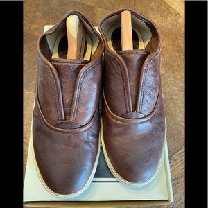 Frye leather Mindy slip-on shoe